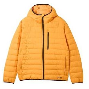 TOM TAILOR Denim Lichtgewicht gewatteerde jas voor heren met capuchon, 35659 - Classic Orange, M