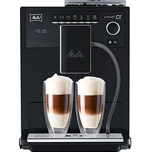 Melitta Caffeo CI E970-003, volautomatische koffiemachine, tweekamer-bonenreservoir, one-touch-functie, puur zwart