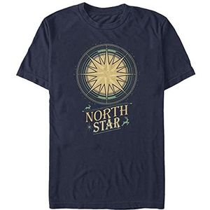 Netflix Unisex Christmas Chronicles North Pole Star Organic Short Sleeve T-Shirt, Donkerblauw, XXL