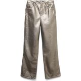 VERO MODA Dames Vmtessa Hr Wide Gekleurde Vinyl Broek Noos, Chroom Grijs, 28W x 32L, Chroom Grijs, 28W / 32L