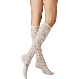 KUNERT Dames kniekousen Ajour Fashion, linnen 1542, 35-38