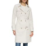 s.Oliver - Tussenmantel - Trenchcoat - Ecru - Katoen, Licht Gevoerd, Normale Pasvorm