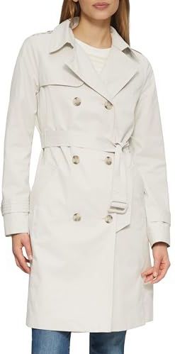 s.Oliver - Tussenmantel - Trenchcoat - Ecru - Katoen, Licht Gevoerd, Normale Pasvorm