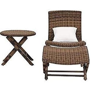 Safavieh EUP2507A Mendoza Lounge stoel Set - Bruin (3-delig) 32.700000000000003x26x34.6 cm BRON