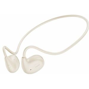 TOOCKI Bluetooth 5.3 hoofdtelefoon, looptijd 8 uur, IPX4 waterdicht, 14,2 mm luidspreker, DST Tech, 12,5 g, digitale bediening, extra oor met valbeschermingskabel