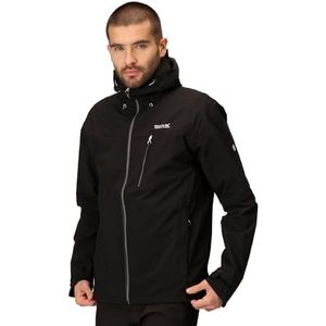 Regatta - Waterdichte regenjas voor heren - Birchdale - Zwart/Grijs