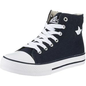 Lico Cat 180053, unisex - sneakers voor kinderen, blauw, (marine-wit), blauw, 35 EU