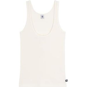 Petit Bateau Tanktop voor dames van wol en licht katoen, Milk, XXS
