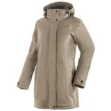 Dames - Wintermantel - Donkerbeige - 100% Polyester - Regular Fit