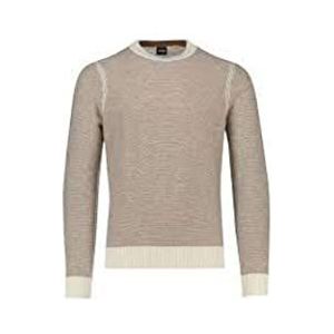 BOSS Heren Knitwear Knitted_Sweater, Open White, XXXL