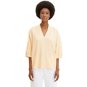 TOM TAILOR Dames T-shirt met ballonmouwen 1032714, 30032 - Biscuit Orange, M