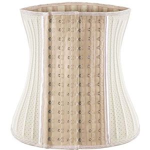 ECOWALSON Taille Trainer voor vrouwen Corset Cinher Body Shaper met stalen botten en extender - beige - 3XS