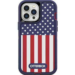OtterBox iPhone 13 Pro Max en iPhone 12 Pro Max Defender Series Case - AMERIKAANSE VLAG, robuust en duurzaam, met poortbescherming, inclusief holster clip standaard