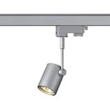 SLV 3-fasensysteemspot BIMA 1 / spot, ledspot, plafondspot, plafondarmatuur, railsysteem, binnenverlichting / GU10 50 W grijs