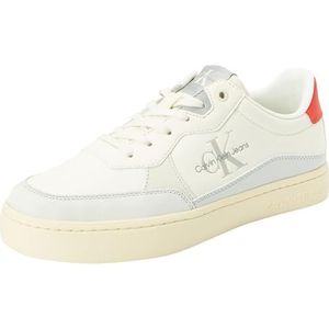 Calvin Klein Jeans Heren Classic Cupsole Low LTH ML Sneaker, romig wit/natuurlijk koord, 6.5 UK, Romig wit natuurlijk koord, 39 EU