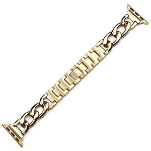 @ccessoryUK Horlogeband Compatibel met Apple Watch 41mm 40mm 38mm, Roestvrij Staal Chain Metaal Band Strap voor Apple Watch Series 7 6 5 4 3 2 se (Goud)