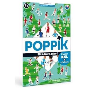 Poppik DIS013 Discovery Sticker Voetbal. voor kinderen 4 jaar en boven-Fun, educatieve poster kit
