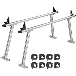 VEVOR Autobagagedrager van aluminium, universeel draagvermogen van 363 kg, bagagedrager voor vrachtwagens, 1,8 x 0,79 x 0,4 m, met 8 C-klemmen, zonder boren, voor kajak, surfplank, hout