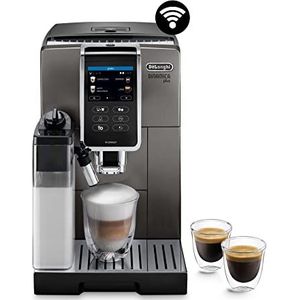 De'Longhi Dinamica Plus, koffiezetapparaat en cappuccino met molen, ECAM372.95.TB, titanium/zwart