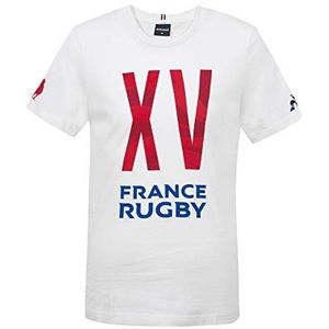 Le coq Sportif FFR Fanwear Tee SS N°1 T-shirt, korte mouwen, voor kinderen, kinderen, kinderen, New Optical, 4A