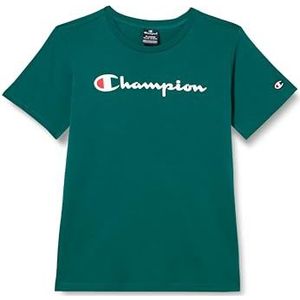 Champion Legacy Icons B - S/S Crewneck T-shirt, bosgroen, 7-8 jaar kinderen en jongeren SS24, Bos Groen