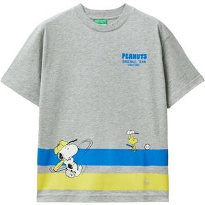 United Colors of Benetton T-shirt voor kinderen en jongeren, Grijs, 122