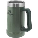 Stanley Classic Vacuum Stein 0.7L Hammertone Green - Houdt bier 7 Uur Koud - Bierpul van roestvrijstaal - Dubbelwandige Isolatie - Lekvrij - Vaatwasserbestendig