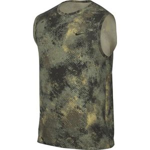Nike Shirt M Nk Df Tee Rlgd Sl AOP Camo, Oil Green, FZ8036-386, M