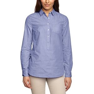Tommy Hilfiger Dames regular fit blouse MINI CHK SHIRT lange mouw S3 / 1M87641958, blauw (Core Navy/Classic White)., 40 EU/Fabrikant maat:10