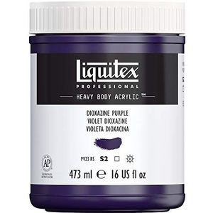 Liquitex 4412186 Professional Heavy Body acrylverf in kunstenaarskwaliteit met uitstekende lichtechtheid en boterachtige consistentie, - 473ml Pot, Dioxazine Purple