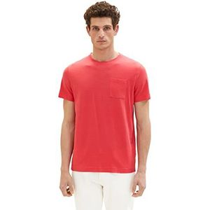 TOM TAILOR Heren 1036319 T-shirt, 31045-Soft Berry Red, XXL, 31045 - Soft Berry Red, XXL