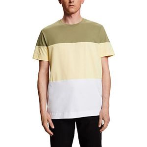 Esprit Collection Colourblock-T-shirt, 100% katoen, licht kaki, XS