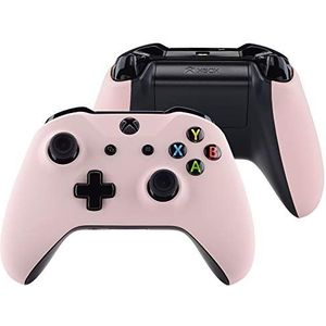 eXtremeRate Soft Touch Kersenbloesem Roze Bovenkant Shell Frontbehuizing Frontplaat Vervangende Onderdelen met Zijrailspaneel voor Xbox One X & One S Controller (model 1708)
