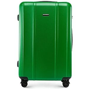 WITTCHEN Classic Line elegante koffer van robuust polycarbonaat met verticaal reliëf TSA-slot, groen, Kofferset 4tlg., modern