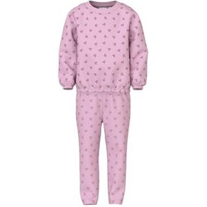 NAME IT Nmfviluba Ls Nreg Bru Sweat Set voor meisjes, Corsage, 98