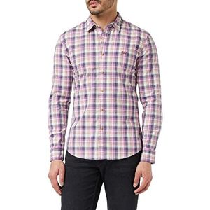 Levi's Long-Sleeve Battery Housemark Slim Shirt Mannen, George Plaid Dress Blues, XS