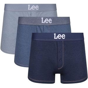 Lee Boxershorts voor heren in blauwe denims | Soft Touch Cotton Trunks, Blauw, S