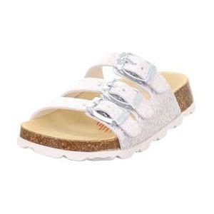 Superfit Pantoffels met voetbed voor meisjes, wit (1030), 24 EU