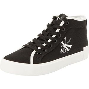 Calvin Klein Jeans Dames Skater gevulcaniseerd HIGH CS ML MR Sneaker, zwart/helder wit, 3.5 UK, Zwart Helder Wit, 36.5 EU