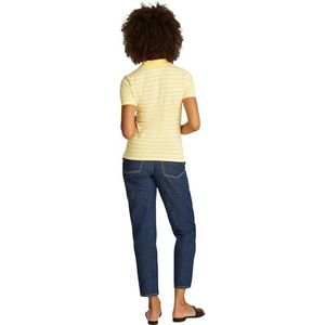 Tommy Hilfiger Poloshirt met korte mouwen voor dames, geel (citronella/ecru stp), XS