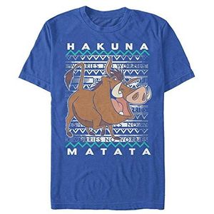 Disney The Lion King - Hakuna Pumba Unisex Crew neck T-Shirt Bright blue XL