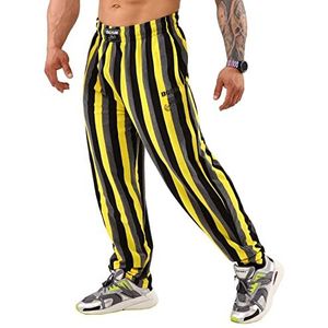 BIG SAM SPORTSWEAR COMPANY Oldschool baggy joggingbroek voor heren, met zakken, losse pasvorm, geel, M