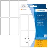 HERMA 2590 multifunctionele etiketten groot (40 x 75 mm, 32 vellen, papier, mat) zelfklevend, permanent klevende huishoudetiketten voor handschrift, 192 stickers, Wit