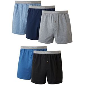Hanes Boxershorts voor heren, verpakking van 5 stuks, GEASSORTEERD, S