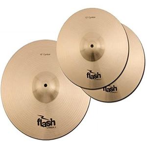 Flash Impact Series 36 Drumstelbekkenset (drum cymbals, 33 inch HiHats, 16 inch crash Ride, vol, assertief geluid)