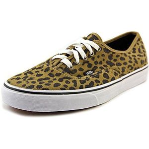 Vans Authentieke, unisex-volwassenen low-top sneakers, Beige Luipaard Suede, 47 EU