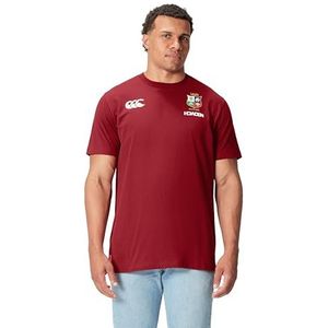 Canterbury Katoenen jersey met Britse en Ierse leeuwen, rode dahlia, XS