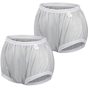 Carer Luierhoezen voor volwassenen, 2 stuks, voor incontinentie, wasbaar, lekvrij ondergoed, herbruikbaar, waterdicht, incontinentie-ondergoed, uniseks, grijs, M
