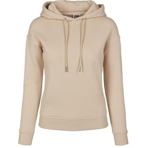 Urban Classics Biologische capuchontrui voor dames, zand, 4XL Grote maten