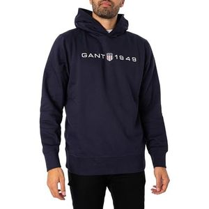 Printed Graphic Hoodie, evening blue, 3XL